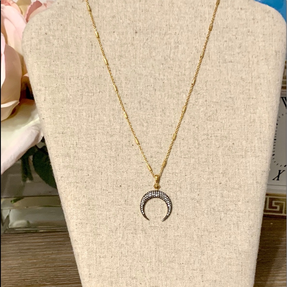 House of Harlow 1960 Gold Moon Pendant Necklace